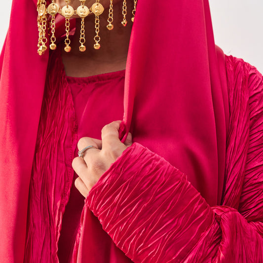Crimson Jewel - Crinkle Silk Collection